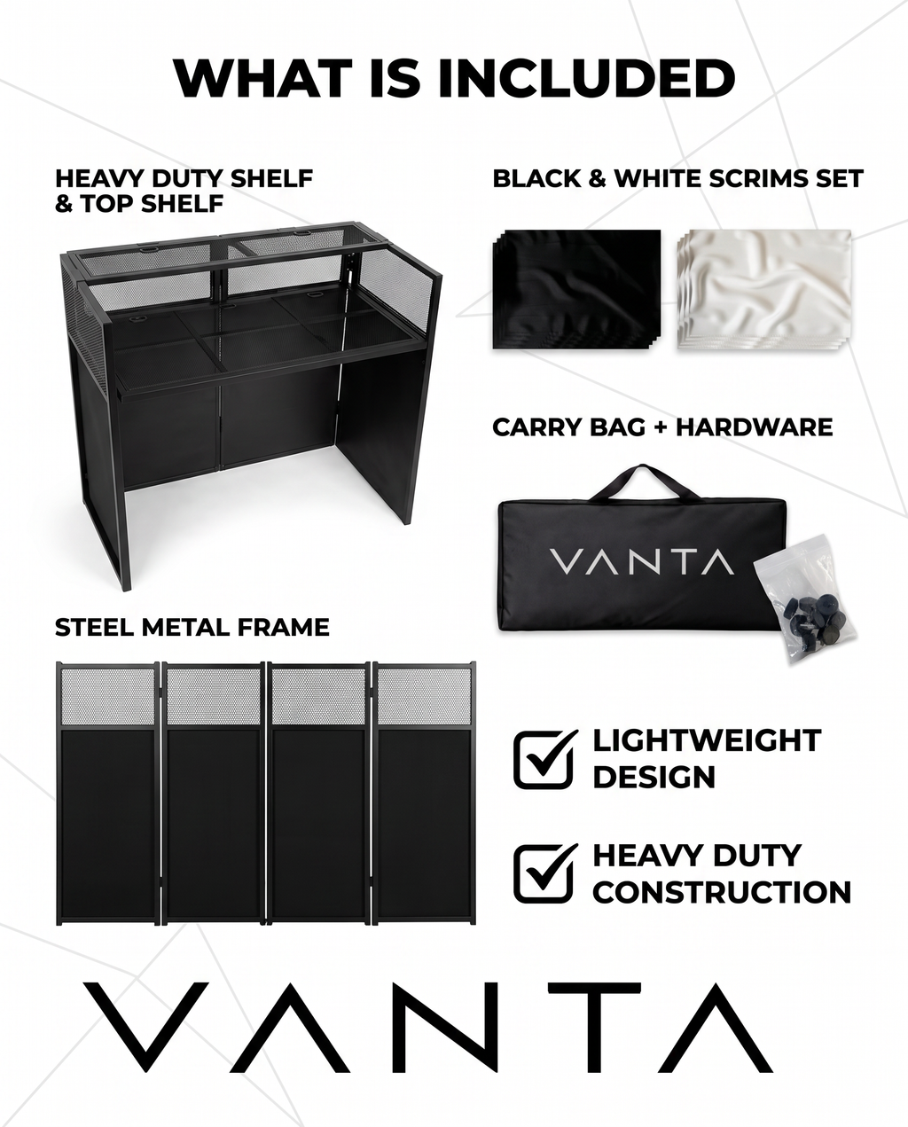 VANTA AV DeckworX DJ Table / Facade / Booth